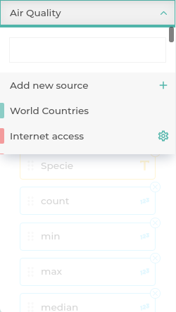 Sources Drop Down Menu